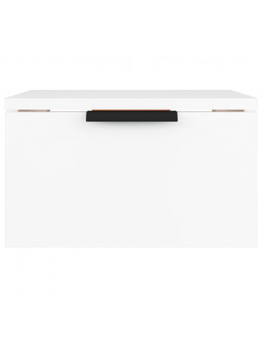 Comodino a Muro Bianco 34x30x20 cm