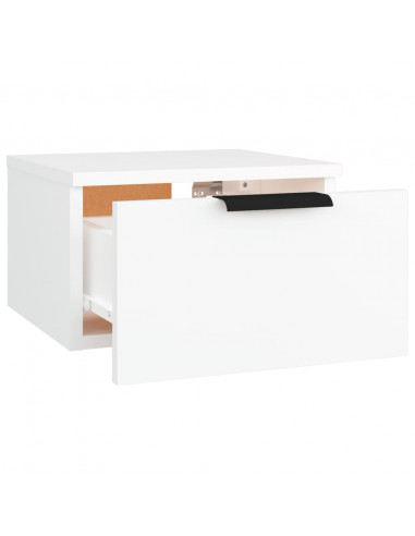 Comodino a Muro Bianco 34x30x20 cm