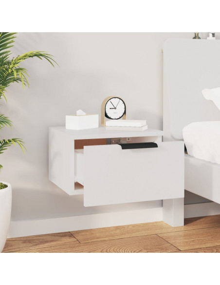Comodini a Muro 2 pz Bianchi 34x30x20 cm