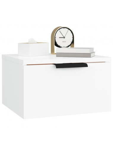 Comodini a Muro 2 pz Bianchi 34x30x20 cm