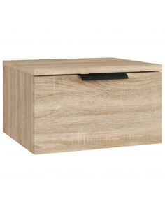 Comodino a Muro Rovere Sonoma 34x30x20 cm 2