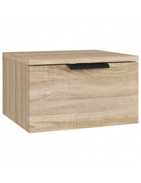 Comodino a Muro Rovere Sonoma 34x30x20 cm