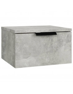 Comodino a Muro Grigio Cemento 34x30x20 cm 2