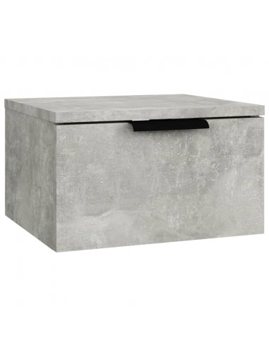 Comodino a Muro Grigio Cemento 34x30x20 cm