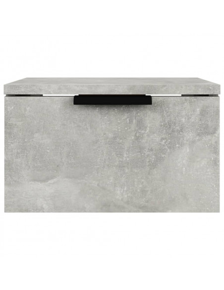 Comodino a Muro Grigio Cemento 34x30x20 cm