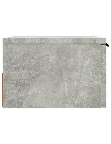 Comodino a Muro Grigio Cemento 34x30x20 cm