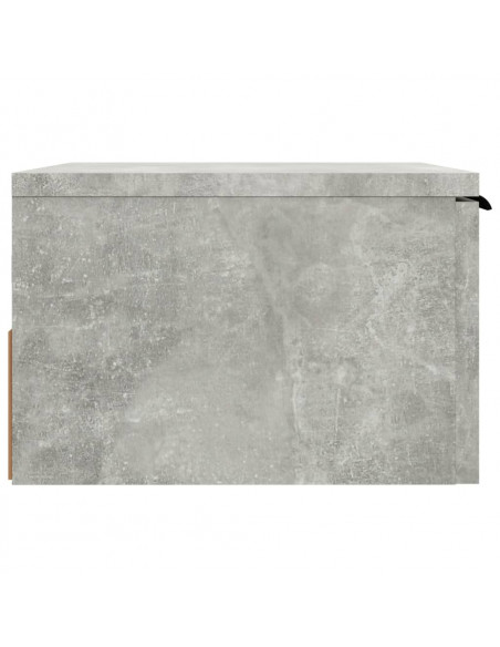 Comodino a Muro Grigio Cemento 34x30x20 cm