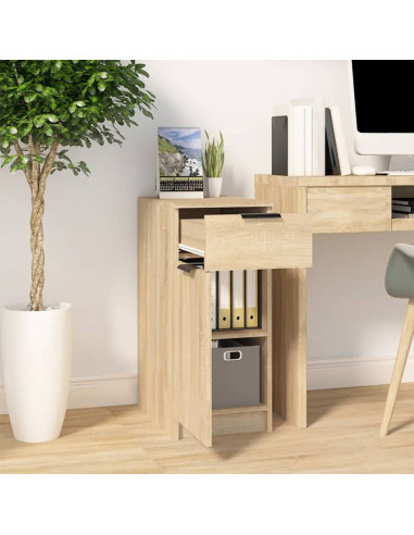 Armadietto da Scrivania Rovere Sonoma 33,5x50x75 cm Legno