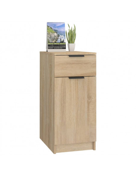 Armadietto da Scrivania Rovere Sonoma 33,5x50x75 cm Legno