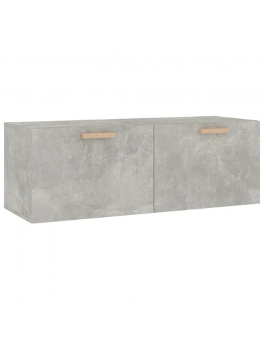 Mobile Pensile Grigio Cemento 100x36,5x35 cm Legno Multistrato