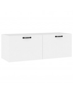 Mobile Pensile Bianco 100x36,5x35 cm Legno Multistrato 2