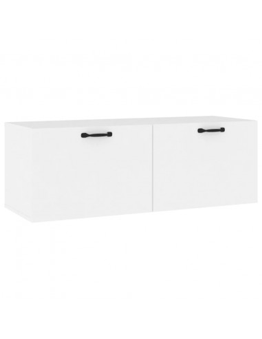 Mobile Pensile Bianco 100x36,5x35 cm Legno Multistrato