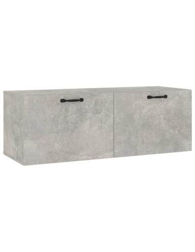 Mobile Pensile Grigio Cemento 100x36,5x35 cm Legno Multistrato