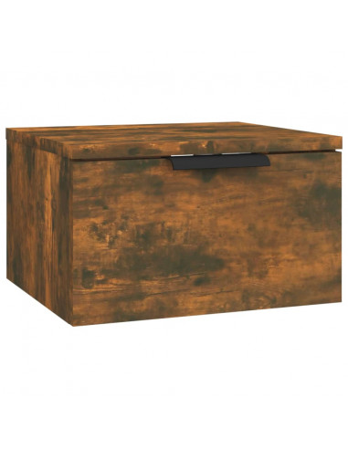 Comodino a Muro Rovere Fumo 34x30x20 cm