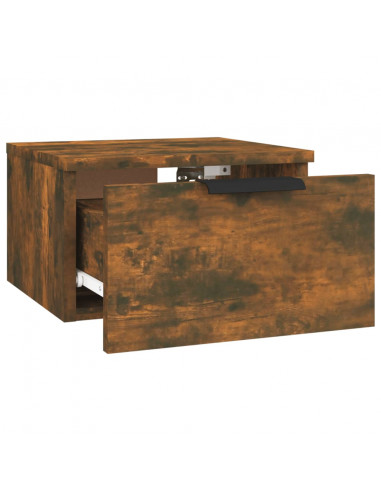 Comodino a Muro Rovere Fumo 34x30x20 cm