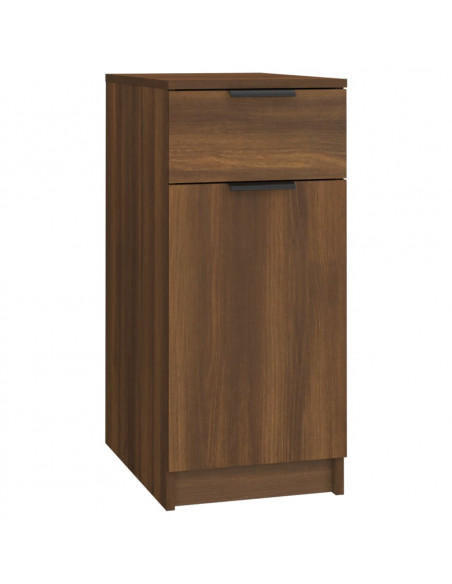 Armadietto Scrivania Rovere Marrone 33,5x50x75 cm Legno