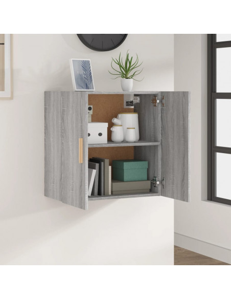 Mobile Pensile Grigio Sonoma 60x30x60 cm Legno Multistrato