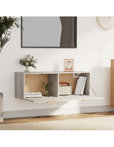 Mobile Pensile Grigio Sonoma 100x36,5x35 cm Legno Multistrato