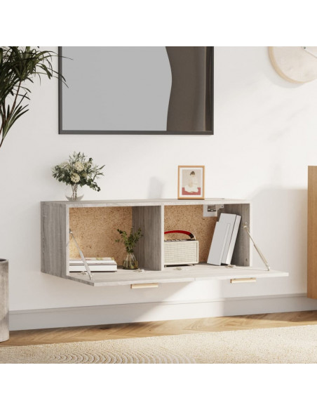 Mobile Pensile Grigio Sonoma 100x36,5x35 cm Legno Multistrato