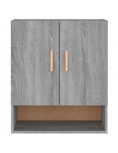 Armadietto a Muro Grigio Sonoma 60x31x70cm in Legno Multistrato