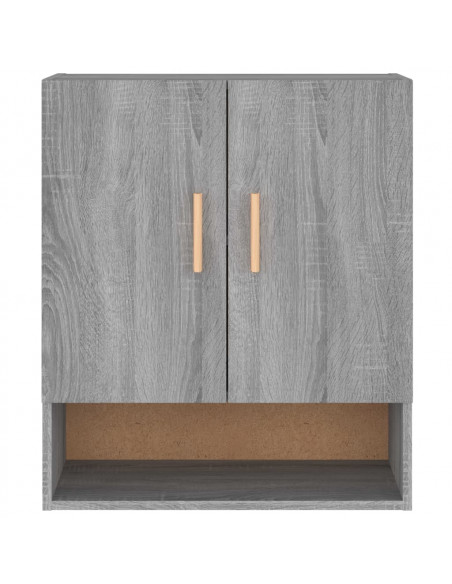 Armadietto a Muro Grigio Sonoma 60x31x70cm in Legno Multistrato