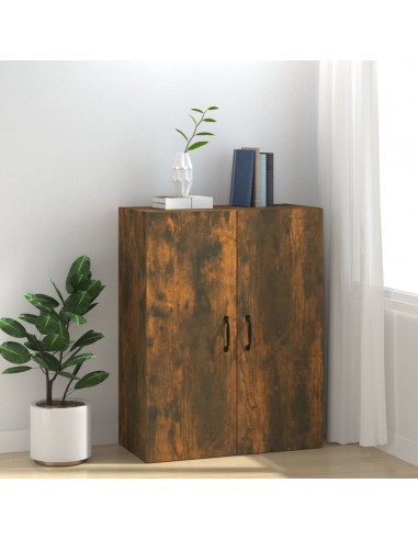 Mobile Pensile Rovere Fumo 69,5x34x90 cm in Legno Multistrato