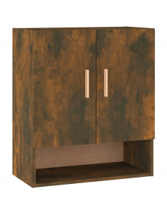Armadietto a Muro Rovere Fumo 60x31x70 cm in Legno Multistrato 2
