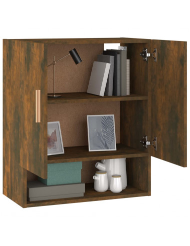 Armadietto a Muro Rovere Fumo 60x31x70 cm in Legno Multistrato