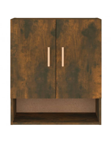 Armadietto a Muro Rovere Fumo 60x31x70 cm in Legno Multistrato