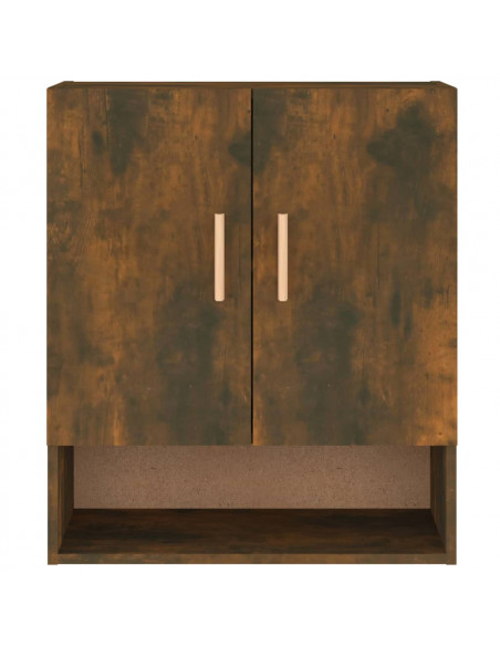 Armadietto a Muro Rovere Fumo 60x31x70 cm in Legno Multistrato