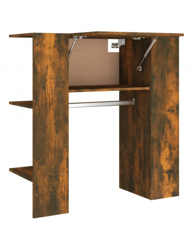 Scaffale da Ingresso Rovere Fumo 97,5x37x99cm Legno Multistrato