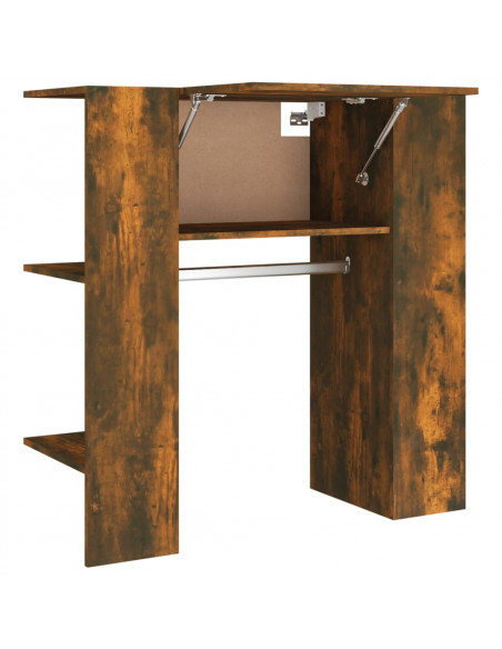 Scaffale da Ingresso Rovere Fumo 97,5x37x99cm Legno Multistrato
