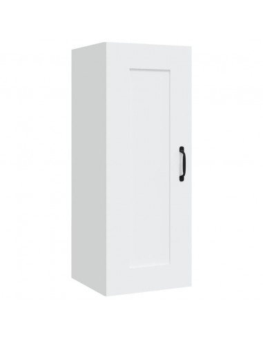 Armadietto a Muro Bianco 35x34x90 cm in Legno Multistrato