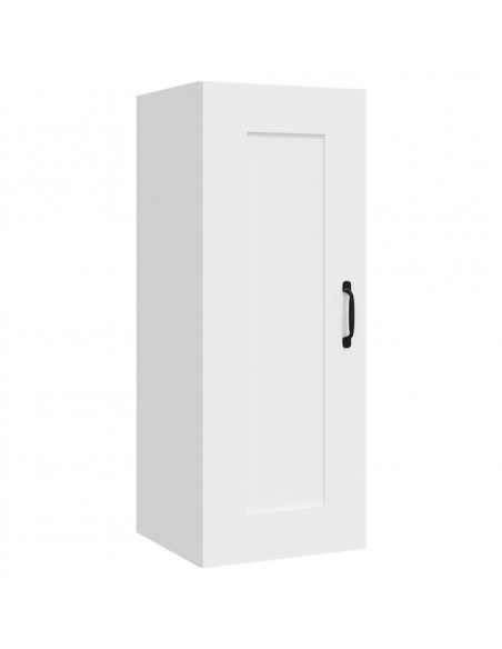 Armadietto a Muro Bianco 35x34x90 cm in Legno Multistrato