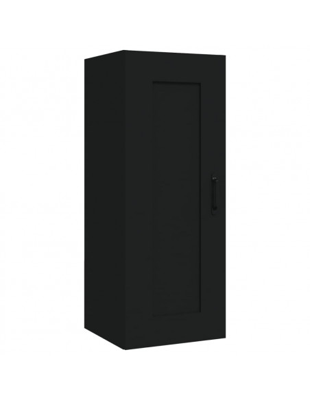 Armadietto a Muro Nero 35x34x90 cm in Legno Multistrato