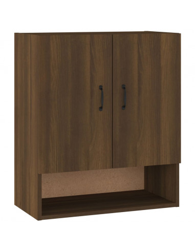 Armadietto a Muro Rovere Marrone 60x31x70 cm Legno Multistrato