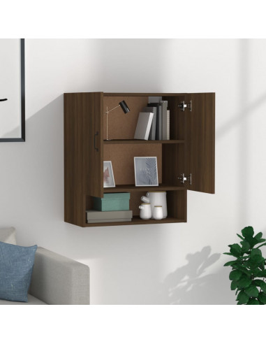 Armadietto a Muro Rovere Marrone 60x31x70 cm Legno Multistrato
