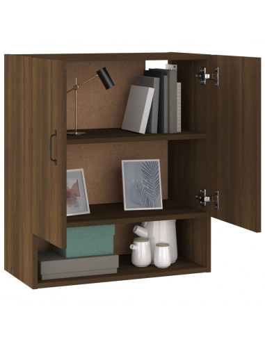 Armadietto a Muro Rovere Marrone 60x31x70 cm Legno Multistrato