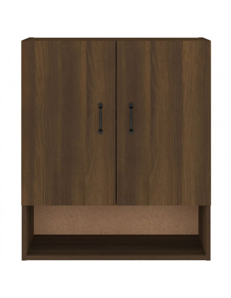Armadietto a Muro Rovere Marrone 60x31x70 cm Legno Multistrato