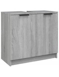 Mobile Bagno Grigio Sonoma 64,5x33,5x59 cm in Legno Multistrato 2