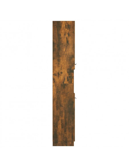 Armadietto Bagno Rovere Fumo 32x34x188,5cm in Legno Multistrato