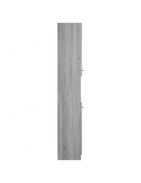 Armadietto Bagno Grigio Sonoma 32x34x188,5 cm Legno Multistrato