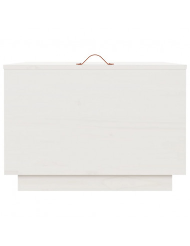 Contenitori con Coperchi 3 pz Bianchi in Legno Massello di Pino