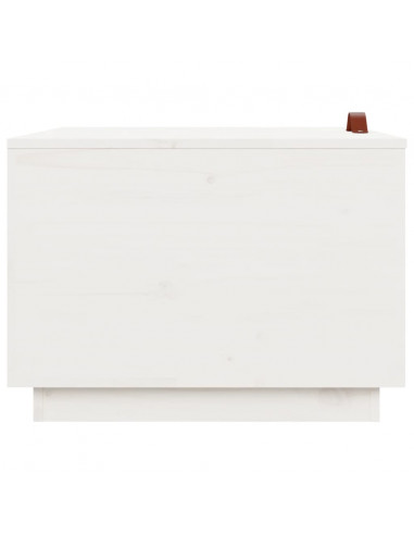 Contenitori con Coperchi 3 pz Bianchi in Legno Massello di Pino