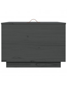 Contenitori Portaoggetti Coperchi 3pz Grigi Legno Massello Pino 2