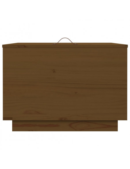 Contenitori Portaoggetti Coperchi 3pz Miele Legno Massello Pino