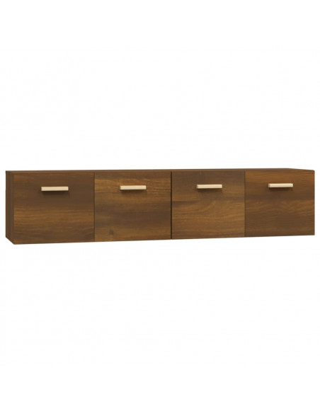 Mobili Parete 2 pz Rovere Marrone 80x35x36,5 cm in Multistrato