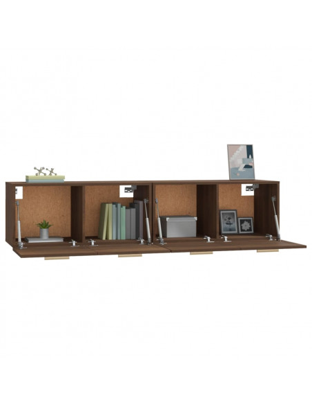 Mobili Parete 2 pz Rovere Marrone 80x35x36,5 cm in Multistrato