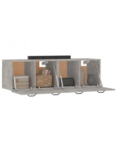 Mobili Parete 2 pz Grigio Cemento 80x35x36,5 cm in Multistrato