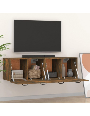 Mobili Parete 2 pz Rovere Fumo 80x35x36,5 cm Legno Multistrato